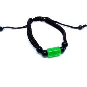 Natural Jade Dar brown string Bracelet